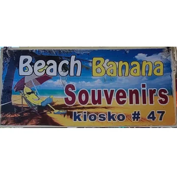 The logo of Beach Banana Souvenirs, kiosk # 47 in Luquillo Puerto Rico.